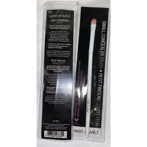 Wet N Wild Small Concealer Brush Cruelty Free Vegan Set of 2 - Picture 2 of 5